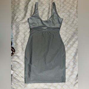 Gray Bodycon Mini Dress